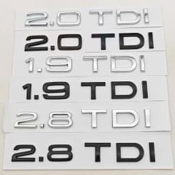 3D ABS Car Letters Logo 1.9 TDI 2.0 TDI 2.8 TDI Badge Rear Trunk Sticker Decals For Audi A3 A4 A5 A6 Q2 Q3 Q5 Auto Accessories