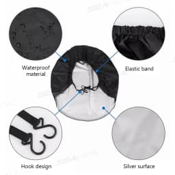 SEAMETAL 1/4pcs Universal Wheel Tire Covers Oxford Waterproof UV Sun Protectors Wheel Tire Covers for Camper Car Truck 29-32inch