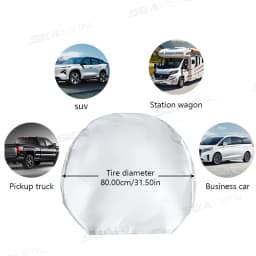 SEAMETAL 1/4pcs Universal Wheel Tire Covers Oxford Waterproof UV Sun Protectors Wheel Tire Covers for Camper Car Truck 29-32inch