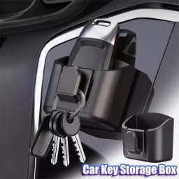 Multi-Functional Car Key Holder Clip Organizer Car Dashboard Key Storage Box Back Adhesive Mount Fit For Card Key Rack Storage