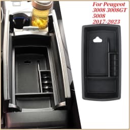 Car Armrest Storage Box for Peugeot 3008 3008GT 5008 2017-2023 Central Console Organizer Tray Container Interior Accessory