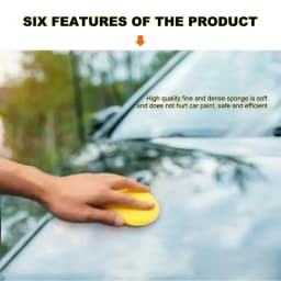 12PCS Car Detailing Sponge High Density Foam Applicator Pad Round Polishing Wiping Cleaning Tool For Auto Car Wash Supplies