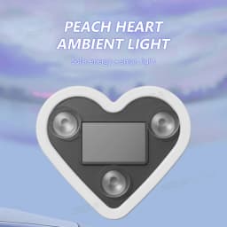 SEAMETAL Universal Car Solar Heart-shaped Light Car Window LED Peach Heart Atmosphere Lamp for Car Exterior Interior Decoration