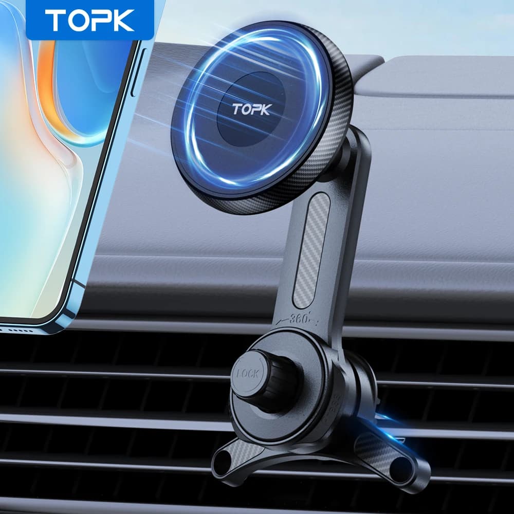 TOPK Magnetic Car Phone Holder for Magsafe Phone Mount ,Air Vent Car Phone Holder,Car Cradle for iPhone 15/14/13/12 Series