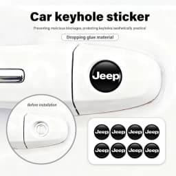 14mm Car Key Emblem Auto Control Keychain Sticker Decoration Accessories For Jeep Grand Cherokee Wrangler JK Renegade Gladiator