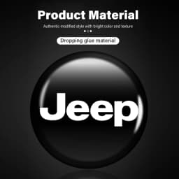 14mm Car Key Emblem Auto Control Keychain Sticker Decoration Accessories For Jeep Grand Cherokee Wrangler JK Renegade Gladiator