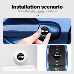 14mm Car Key Emblem Auto Control Keychain Sticker Decoration Accessories For Jeep Grand Cherokee Wrangler JK Renegade Gladiator