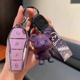 For BYD Song Plus Atto 3 Han EV Tang DM Qin Seal Dolphin TPU Key Case Cover Remote Fob Holder Keychain Car Accessories