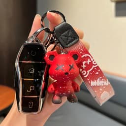 For BYD Song Plus Atto 3 Han EV Tang DM Qin Seal Dolphin TPU Key Case Cover Remote Fob Holder Keychain Car Accessories