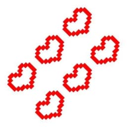 6PCS Mosaic Heart-shaped Pixel Heart-shaped Car Window Decoration, Waterproof Headlight and Taillight Decoration Stickers