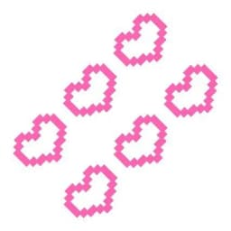 6PCS Mosaic Heart-shaped Pixel Heart-shaped Car Window Decoration, Waterproof Headlight and Taillight Decoration Stickers