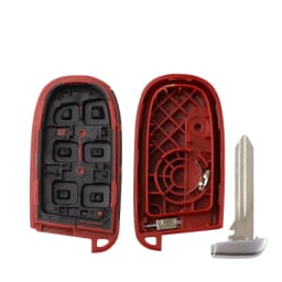 5 Button Remote Car Key Shell Case For Dodge Dart Ram 1500 Dart Challenger Charger For Jeep Chrysler 300 Keyless Go Uncut Blade
