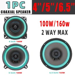 1pc 4/5/6.5-inch Universal Coaxial Car Speakers, High-Fidelity Car Audio System, Full-Range Subwoofer Enhances In-Car Sound.