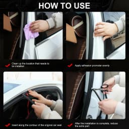 SEAMETAL 5M Rubber Car Sealing Strips 2-Layer Universal Car Door Edge Sealant Protector Trim Noise Insulation for Car Trunk Hood