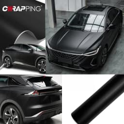 PVC Car Vinyl Wrap Waterproof Matte Black Satin Sticker Decorative Film Sheet for Home Truck Motorcycle Laptop Car Accessories