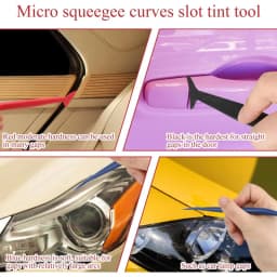 18 Pcs Car Micro Squeegee Curves Slot Tint Tool Set, Vinyl Wrap Tools, Vinyl Wrap Squeegee Car Wraping Tools with Different