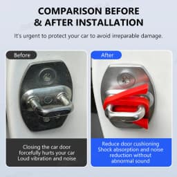 SEAMETAL 4Pcs Car Door Shock Absorption Cushion Soundproof Silicone Buffer Universal Car Side Door Vibration Absorber