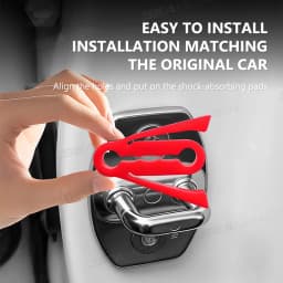 SEAMETAL 4Pcs Car Door Shock Absorption Cushion Soundproof Silicone Buffer Universal Car Side Door Vibration Absorber
