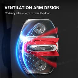 SEAMETAL 4Pcs Car Door Shock Absorption Cushion Soundproof Silicone Buffer Universal Car Side Door Vibration Absorber