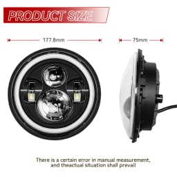 2pcs 7 Inch Round LED Headlight Car Accessories For Wrangler JK TJ For Hummer H1 H2 For Suzuki Samurai Lada 4x4 Urban Niva