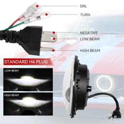 2pcs 7 Inch Round LED Headlight Car Accessories For Wrangler JK TJ For Hummer H1 H2 For Suzuki Samurai Lada 4x4 Urban Niva