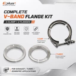 Universal Car 304 Stainless Steel V Band Clamp Turbo Exhaust Pipe Vband Clamp Male Female Flange V Clamp Pipe Connector Kit