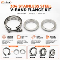 Universal Car 304 Stainless Steel V Band Clamp Turbo Exhaust Pipe Vband Clamp Male Female Flange V Clamp Pipe Connector Kit