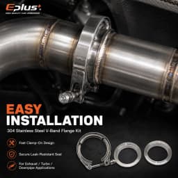 Universal Car 304 Stainless Steel V Band Clamp Turbo Exhaust Pipe Vband Clamp Male Female Flange V Clamp Pipe Connector Kit