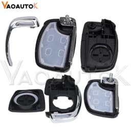 Remote Case 3/4 Buttons Housing For Hyundai HB20 SANTA FE IX35 IX45 Accent I40 Solaris Flip Car Key Shell TOY40 Key Fob Cover