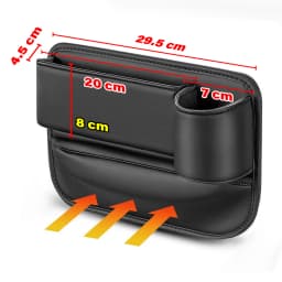 Car Seat Gap Water Cup Holder Leather Universal Crevice Side Storage Box Driver Front Auto Seat Gap Filler Organizer In the Car