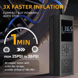 Wireless Car Air Pump 150PSI Electric Tire Inflator Portable Air Compressor for Motorcycle Bike Car Tires And Balls