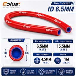 Universal Red 4-Ply Reinforced Silicone Tubing Hoses Vacuum Hose 1M Car Engine Air Pipe Flexible Auto Silica Gel Tube