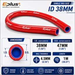 Universal Red 4-Ply Reinforced Silicone Tubing Hoses Vacuum Hose 1M Car Engine Air Pipe Flexible Auto Silica Gel Tube