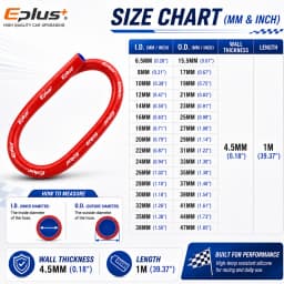 Universal Red 4-Ply Reinforced Silicone Tubing Hoses Vacuum Hose 1M Car Engine Air Pipe Flexible Auto Silica Gel Tube