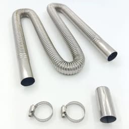 1Pc 60-300cm Car Air Diesel Parking Heater Stainless Steel Spiral Exhaust Pipe Gas Vent Hose Tailpipe Automobile Accessories