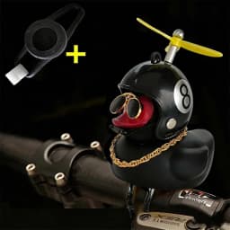 Bicycle Squeaky Duck Bike Horn with Shark Animal Helmet and Propeller Squeaky Bicycle Rubber Ducks Bike Car Dashboard Decoration