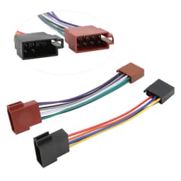 ISO Radio Wire Connector Wiring Harness Adapter Plug Male to Female 16 Pin ISO Female Radio Receiver Cable Car Parts