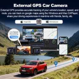 BEPOCAM 4CH Dash Cam 4K for Car 360° View DVR Camera 24H Parking Mode GPS WiFi & APP Control Video Recorder Night Vision ZD88A