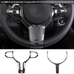 ABS Carbon Texture Car Interior Steering Wheel Cover Trim For BMW F Chassis F06 F10 F11 F12 F15 F16 F20 F21 F22 F23 F30 F32 F34