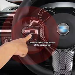 ABS Carbon Texture Car Interior Steering Wheel Cover Trim For BMW F Chassis F06 F10 F11 F12 F15 F16 F20 F21 F22 F23 F30 F32 F34