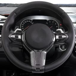 ABS Carbon Texture Car Interior Steering Wheel Cover Trim For BMW F Chassis F06 F10 F11 F12 F15 F16 F20 F21 F22 F23 F30 F32 F34