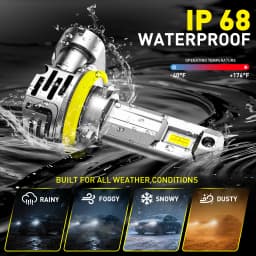 AUXITO 2Pcs Canbus H8 H11 LED Headlights 30000LM Super Bright 9005 HB3 9006 HB4 9012 HIR2 Led Lamp with Turbo Fan