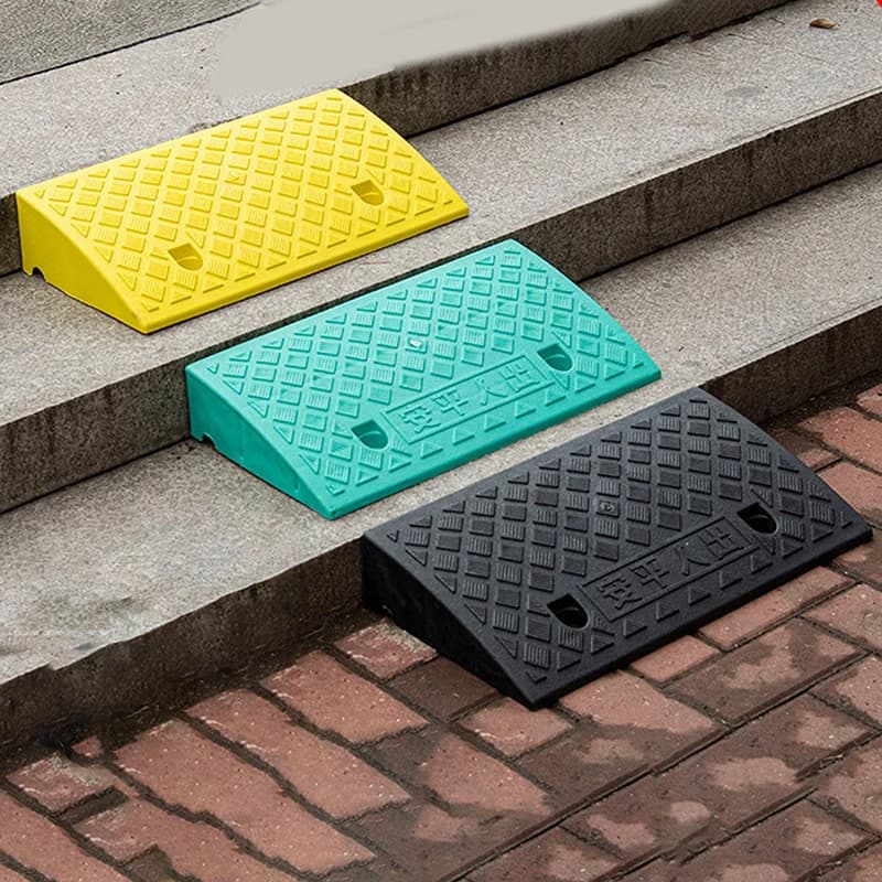 1 Pc Plastic Curb Ramp, Non-Slip Threshold Ramp, 30/40/50 Mm Height, For Cars, Bicycles, Wheelchairs – Smooth Uphill Transition