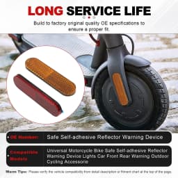 Motorcycle Bike Universal Safe Self-adhesive Reflector Warning Device strips Car Front Rear Warning Outdoor Cycling Accessories