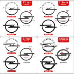 1pcs ABS For Opel Logo Emblem Badge Sticker Fit Car Front Grille Hood Bonnet Rear Trunk Bumper Astra Zafira Insignia Corsa H G