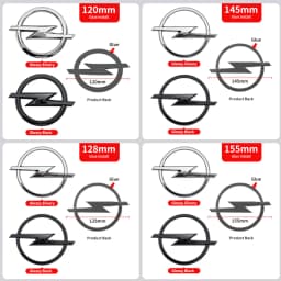 1pcs ABS For Opel Logo Emblem Badge Sticker Fit Car Front Grille Hood Bonnet Rear Trunk Bumper Astra Zafira Insignia Corsa H G