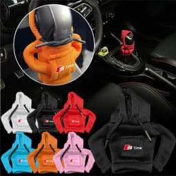 1pcs Car Gear Shift Hoodie Cover Shift Cover Gear Handle Decoration for Audi Sline A3 8P 8L 8V A4 B8 B6 B7 B9 A6 C6 C7 S5 A7 A5