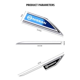 2Pcs Car Metal Emblem Door Mudguard Sticker Auto Body Decoration For Nissan Sylphy N7 Teana Qashqai Note J10 J11 Navara Juke GTR