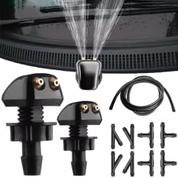 Auto Windshield Washer Nozzle Sprayer Set Universal Washer Hose Connector Dual Holes Windshield Washer Nozzle Car Accessories