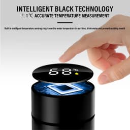 500ml Car Stainless Steel Smart Thermal Mug Intelligent Temperature Display Cup For Audi Sline Q3 Q5 Q7 RS3 RS4 A3 A4 B5 Quattro